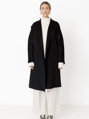 BNWT Heather Lynn Pure Cashmere Sloan Coat in Black